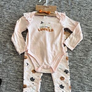 Pink Halloween Girls 3 Piece set Lila and Jack